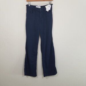 NWT Hollister Super Baggy Low Rise Extra Wide Leg Opening Stretch Blue Pants XS